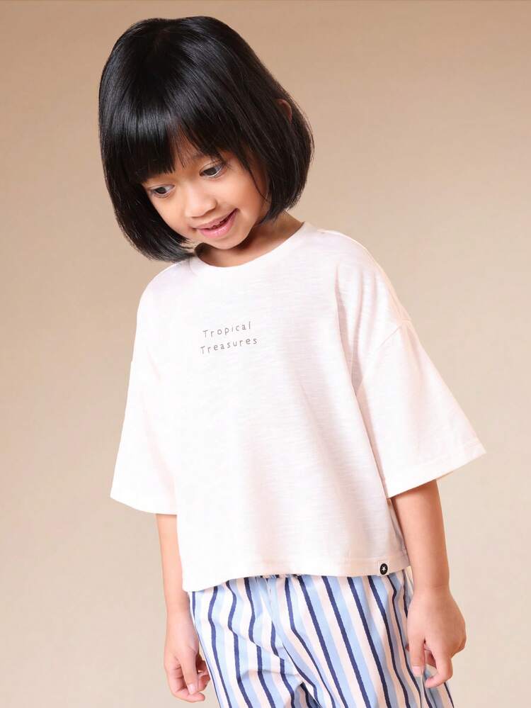 トロピカルプリント半袖Tシャツ