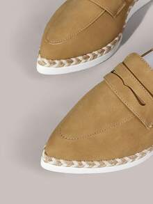 Styleloop Botas casuales hasta la pantorrilla para mujer de talla grande - Caqui - Ver 4