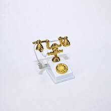 Dollhouse Miniature Phone Model Retro Rotary Telephone For Doll Decor - Multicolor - View 7