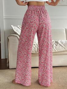 DAZY Women's Ditsy Floral Pajama Bottoms, Spring/Summer - Pink - View 2