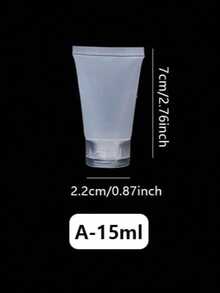 一套空的透明塑料化妆品软管，可重复灌装，旅行装样品容器，适用于洗涤剂、洗面奶、护手霜等。 - 無色 - 查看 6