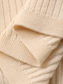 DAZY Women's Solid Ribbed Elastic Fitted Turtleneck Batwing Sleeve Casual Vacation Lightweight Knit Top, Summer - Yellow - View 3