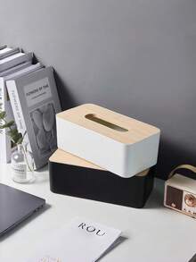 1个简易桌面纸巾盒，适用于家庭、餐厅、咖啡桌、遥控器分隔架、礼品等。 - 彩色 - 查看 4