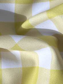 Swim Mod Women's Spring/Summer Random Plaid Print Halter Ruffled Bikini Set - Multicolor - View 7