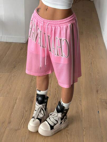 Coolane Women's & Men's Summer Streetwear Game Day Sport Rave Festival Outfits Graphics Breathable Mesh Track Shorts