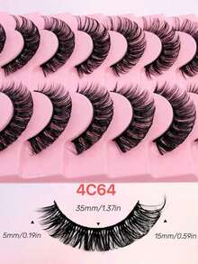 20 Pairs False Eyelashes Reusable D Curling Volume Full Strip Lashes Natural Fluffy Volume Fake Lashes Strip Lashes,Lashes,Eyelashes,Fake Lashes - Black - View 9