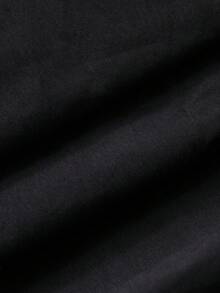 FRIFUL Quần ống rộng dáng suông màu trơn dành cho nữ, đa năng cho mùa xuân và mùa hè. - màu đen - Xem 9