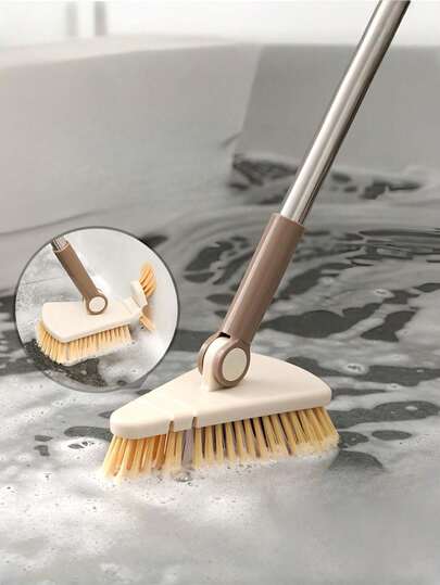 1/2 chiếc bàn chải chà sàn nhà tắm, cọ vệ sinh mạch gạch, bề mặt tường, thích hợp cho nhà bếp và phòng tắm gia đình. Dụng cụ vệ sinh chuyên nghiệp đa chức năng, dễ sử dụng.