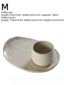 波西米亚风手工复古陶瓷咖啡杯带碟，3.4/6.1/7.8盎司浓缩咖啡拿铁杯，适合家庭、办公室、咖啡馆使用，是咖啡爱好者的完美礼物。 - 彩色 - 查看 4