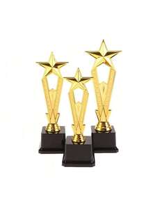 1个金色奖杯星形塑料奖杯工艺纪念品歌舞比赛奖励奖杯学校奖励用品 - 彩色 - 查看 7