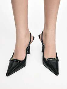 Mnmlis Women's Fashion Sexy High Heel Square Toe Pumps - Black - View 10