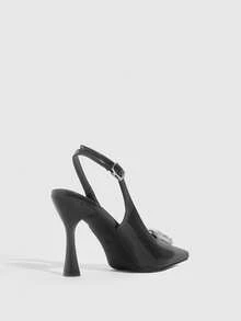 CUCCOO SZL Women's Pointed Toe High Heel Shoes With Rhinestone Buckle, New Arrival Spring/Summer - Dark coffee - View 3