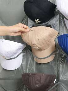 Organizador colgante de 24 rejillas sin taladro para gorras, bolsa de exhibición multicapa para almacenamiento de gorras de béisbol en la puerta, solución de ahorro de espacio para el hogar y el armario - Multicolor - Ver 2