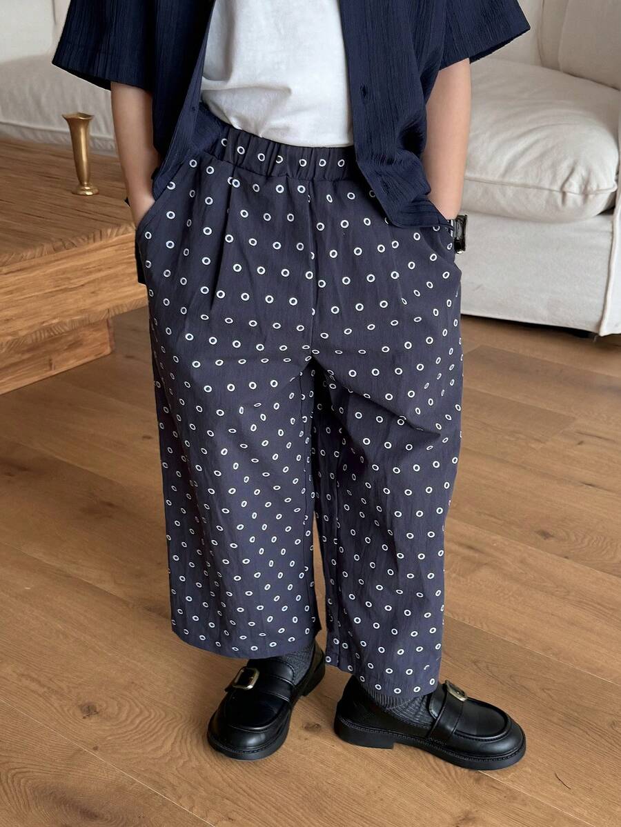 DAZY Young Boys Fashionable Loose Casual Pants - Navy Blue - View 1