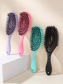 1pc Define Styling Tangled Hair Comb Hollow Comb Salon Hair Massage Air Comb Cushion Curl Brush Anti-Static Styling Brush Used To Comb Tangled Hair, Massage Scalp, Use In Bathroom, - Multicolor - View 4