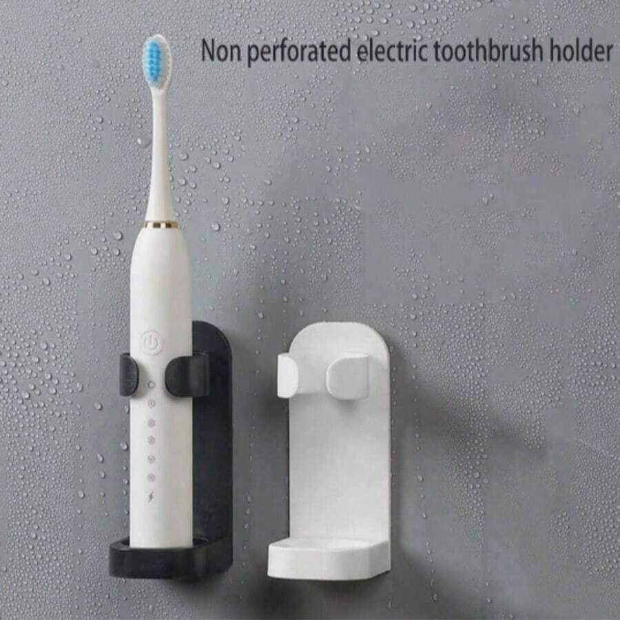 2/4 piezas Soporte para cepillo de dientes eléctrico, soporte de pared, estante de almacenamiento para el hogar, portacepillos de dientes, soporte para afeitadora - Multicolor - Ver 1