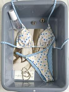 Swim Mod 女士随机印花双面挂脖比基尼套装，春夏款 - 彩色 - 查看 2