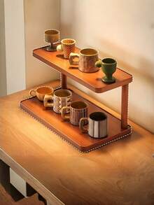 Desktop Storage Rack, Cup Holder Organizer, Tabletop Desk Mug Rack For Water Cups, Coffee Mugs, Tea Sets - Multicolor - View 5