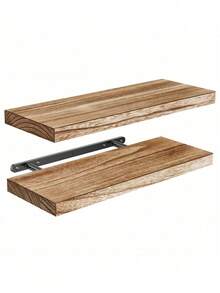 [Bộ 2/5 món] Kệ gỗ treo tường kiểu mộc mạc, kích thước 15.7"L x 5.9"W x 0.59"H, thích hợp cho nhà nông trại, phòng ngủ, phòng tắm, phòng khách, nhà bếp, màu trắng/đen/nâu đậm. - Nhiều màu - Xem 19
