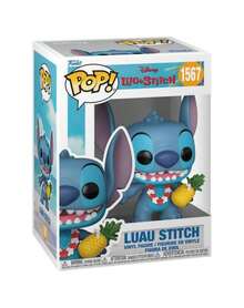 Figurine Funko POP! Vinyle, Lilo & Stitch Luau Stitch avec collier de fleurs et ananas, emballage fenêtré, n° 1567, décoration de bureau Chibi mignonne pour les fans - 1PC - Voir 6