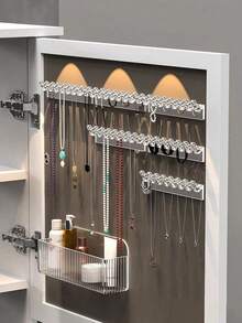 3-9 Piece Set Of 8-Hole Wall Mounted Jewelry Storage Rack With Necklace, Bracelet, And Earring Hooks - Anti Entanglement Display Rack, Jewelry Tower - Multicolor - View 2