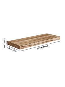 [Bộ 2/5 món] Kệ gỗ treo tường kiểu mộc mạc, kích thước 15.7"L x 5.9"W x 0.59"H, thích hợp cho nhà nông trại, phòng ngủ, phòng tắm, phòng khách, nhà bếp, màu trắng/đen/nâu đậm. - Nhiều màu - Xem 2