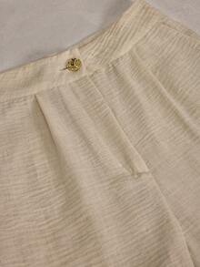 SHEIN 女士两件套服装背心和裤子套装 - 米色 - 查看 7