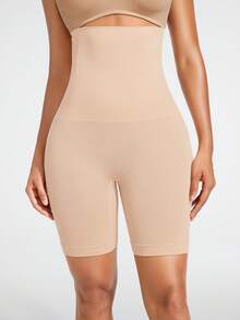 SHAPORA 1pc Apricot Comfortable Minimalist Shapewear Pants - Apricot - View 3