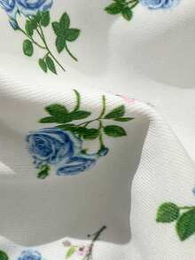 Swim Mod Conjunto de bikini con cuello de halter y volantes con estampado aleatorio para mujer, primavera/verano - Multicolor - Ver 7