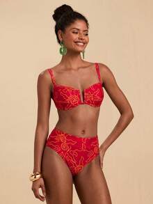 Travachic Bộ bikini in họa tiết gợi cảm mùa hè dành cho nữ - Nhiều màu - Xem 3