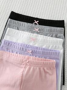 Cozy Pixies 5件套女婴蝴蝶结装饰弹力腰短裤套装，百搭舒适 - 彩色 - 查看 3