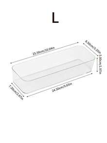 桌面化妆品收纳盒，透明塑料抽屉组合收纳套装，透明梳妆台收纳盒，精致收纳盒，桌面抽屉隔断收纳盒，适用于收纳化妆品、珠宝、厨房小工具、卧室、浴室、办公室、派对桌面抽屉装饰 - 無色 - 查看 1