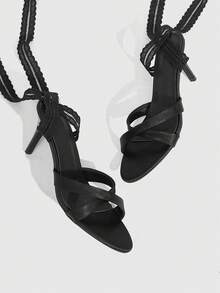 CUCCOO SZL Women Heeled Sandals - Black - View 1