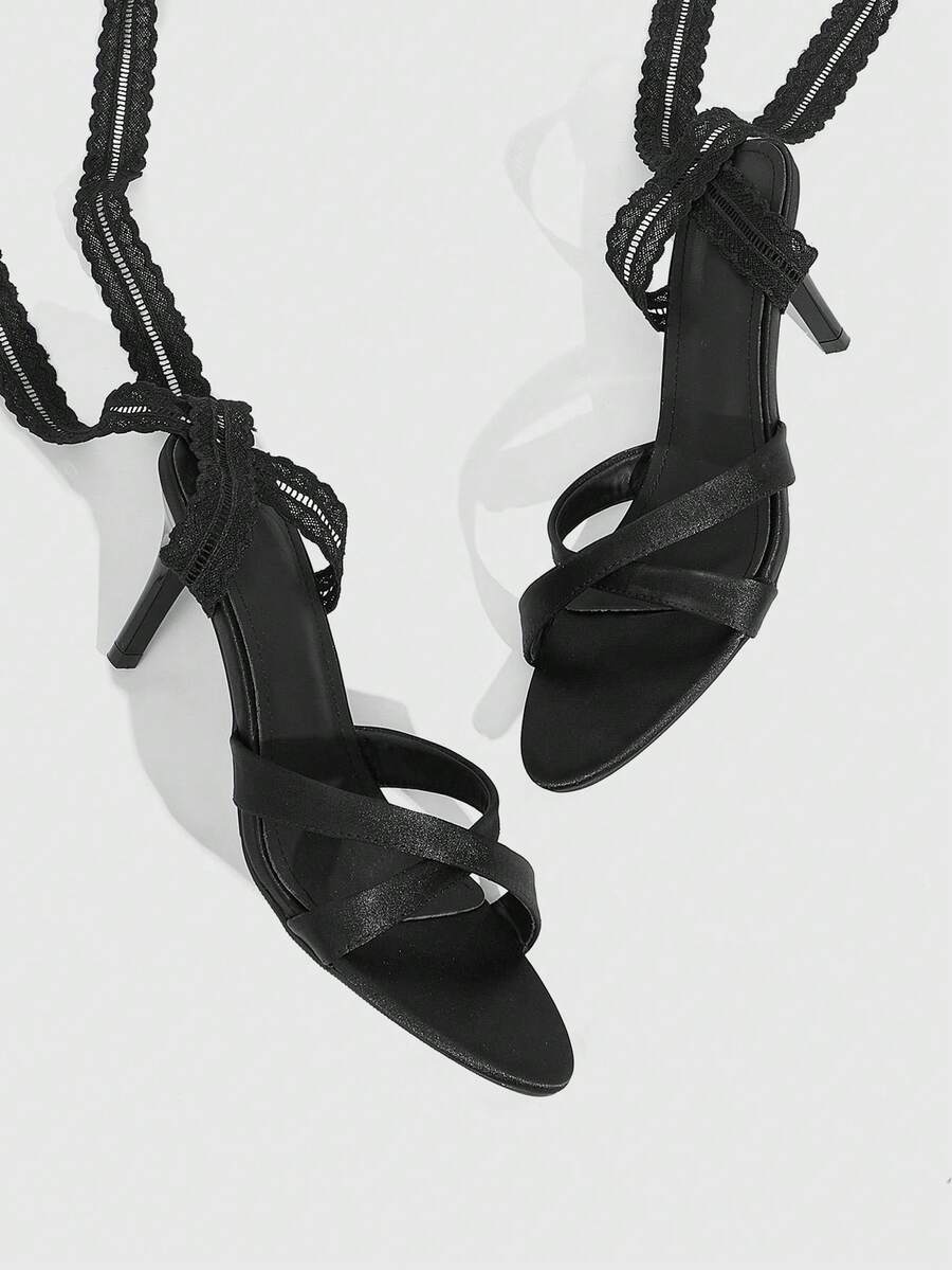 CUCCOO SZL Women Heeled Sandals - Black - View 1