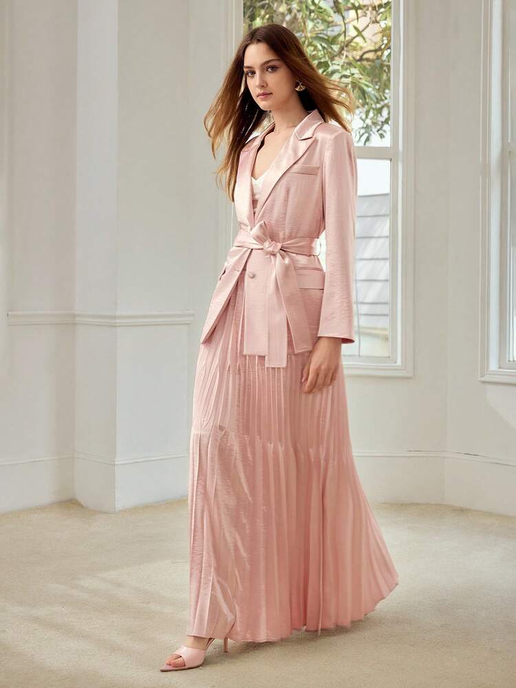 WOMEN'S PLEATED ZIPPER SKIRT