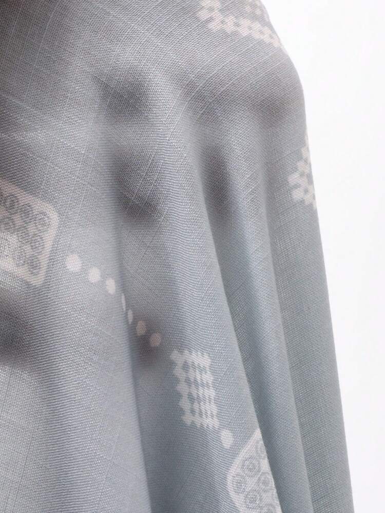 Multi-Color Floral Print Button-Down Long Sleeve Long Shirt For Men, Spring/Summer