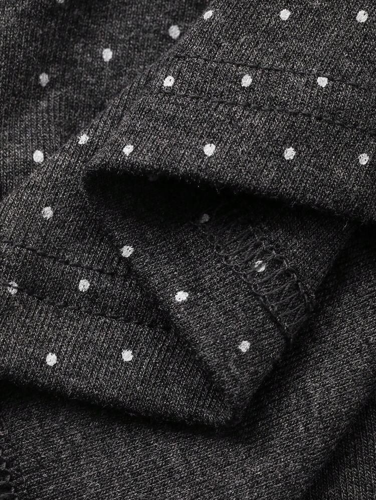 Women's Summer Square Neck Lace Patchwork Polka Dot Fabric Short Sleeve Casual Slim Fit Pullover T-Shirt