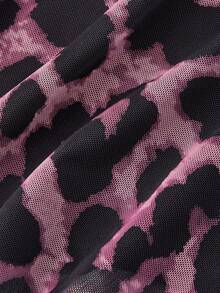 SHEIN MOD 豹纹领结两件套 - 彩色 - 查看 5