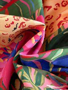 SHEIN Babygirl Vacation Casual Cute Floral Print Camisole Dress - Multicolor - View 3