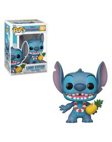 Figurine Funko POP! Vinyle, Lilo & Stitch Luau Stitch avec collier de fleurs et ananas, emballage fenêtré, n° 1567, décoration de bureau Chibi mignonne pour les fans - 1PC - Voir 4