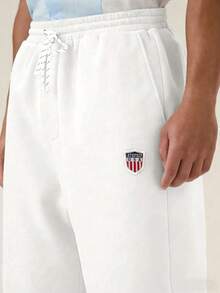 SWAVVY Men's Casual Loose Straight Leg Sweatpants - White - View 5