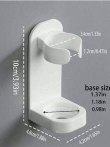 2/4 piezas Soporte para cepillo de dientes eléctrico, soporte de pared, estante de almacenamiento para el hogar, portacepillos de dientes, soporte para afeitadora - Multicolor - Ver 4