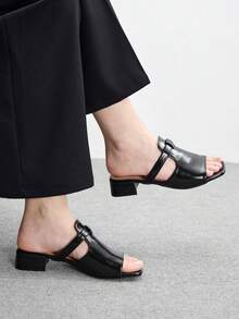 CUCCOO BIZCHIC Women Heeled Sandals - Black - View 1