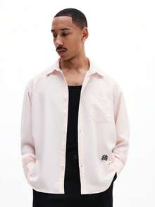 SUMWON Men's Light Pink Oxford Button Down Dress Shirt Long Sleeve Point Collar Regular Fit Classic Business Casual Formal Work Professional - Pink - View 1