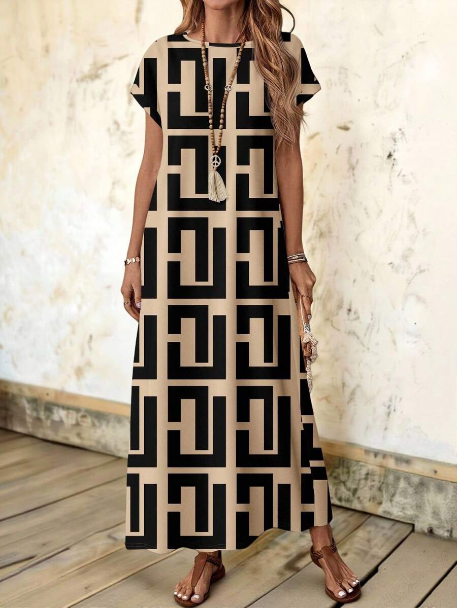 EMERY ROSE Vestido de verano para mujer de estilo minimalista y versátil - Multicolor - Ver 1
