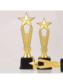1个金色奖杯星形塑料奖杯工艺纪念品歌舞比赛奖励奖杯学校奖励用品 - 彩色 - 查看 8