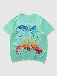 2026 Women's Short-Sleeved Crew Neck T-Shirt With The Motto "Toma Talla Grande Fotos" (Take A Big Photo), Cute Frog And Coconut Blossom Heart Print, 100% Cotton, For Everyday Wea - 綠色 2 - 查看 2