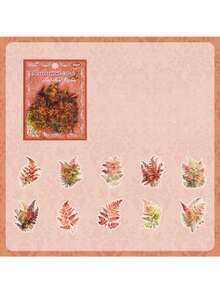 6 piezas Paquete de pegatinas vintage impermeables de hojas y enredaderas para jardín | Suministros DIY para diarios de comercio transfronterizo - Traje - Ver 4