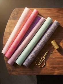 Cirelle Metallic Gift Wrapping Paper - 5 Packs With Floral And Geometric Patterns, Shiny Foil Wrap For Birthday, Party, Wedding - Multicolor - View 4