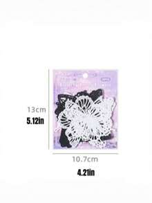 Floating Silhouette Butterfly Cutout Pearlescent Sticker Paper, High-End Retro Style Journal Sticker Pack - suit - View 2